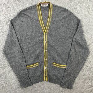 Vintage Robert‎ Bruce Cardigan Sweater Mens M Supreme Orlon Dupont Acrylic Retro